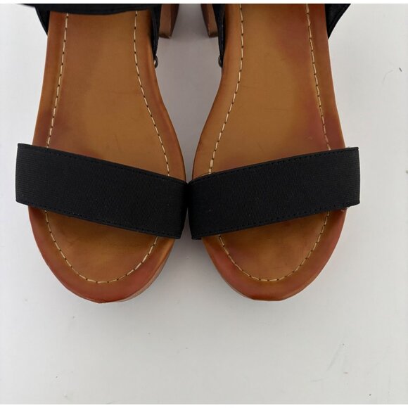 MIA Sandals 10~Fits 9 Chunky Platform Strappy Wooden Heel Retro Boho Cowgirl - Picture 15 of 15